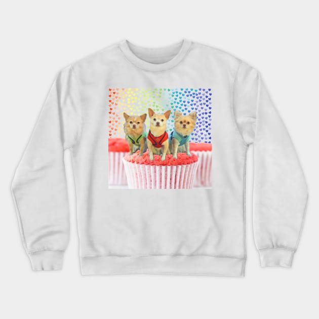 Red Velvet Chihuahua Crewneck Sweatshirt by BarkPink